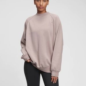 Oversized mock neck sweatshirt